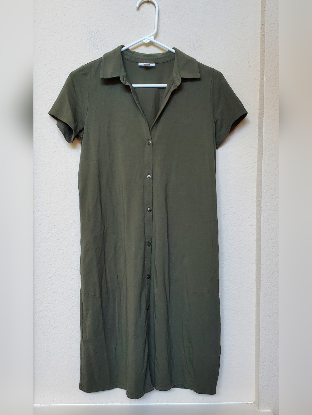 J.Jill Button Front Army Green Dress. Size XS